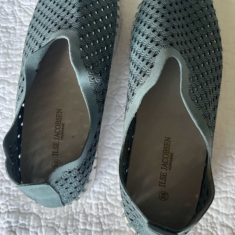 Ilse Jacobsen Teal Perforated Sneakers size 38 - Picture 4 of 7